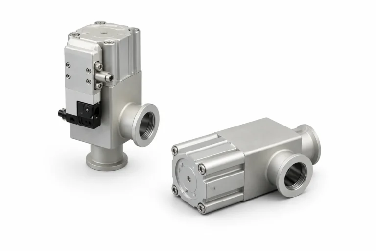 High vacuum angle valve for vacuum and process equipment applications