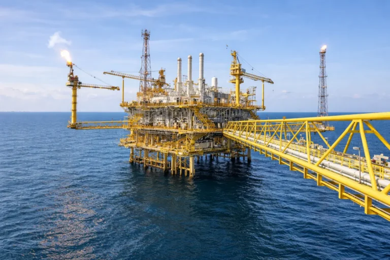 Offshore oil and gas platform for industrial hose and hydraulic applications