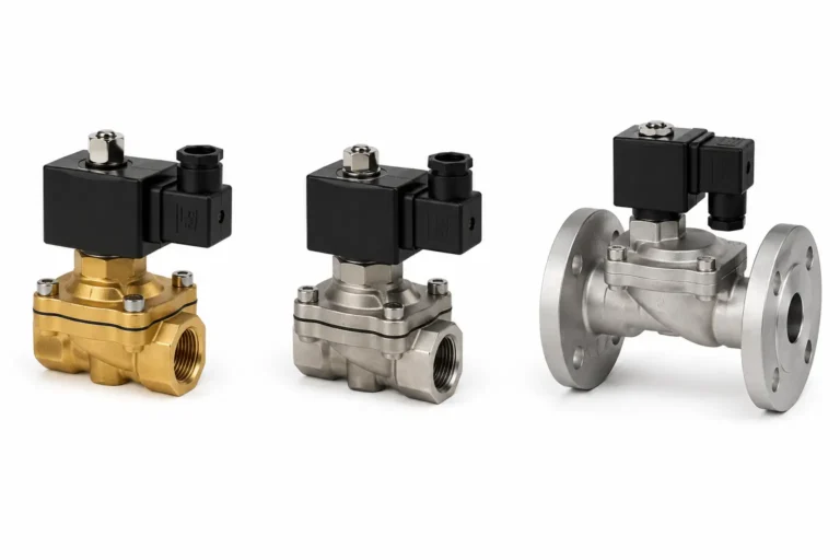 Pneumatic solenoid valves for compressed air and machine control systems